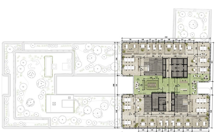 Musterplanung 8.Obergeschoss