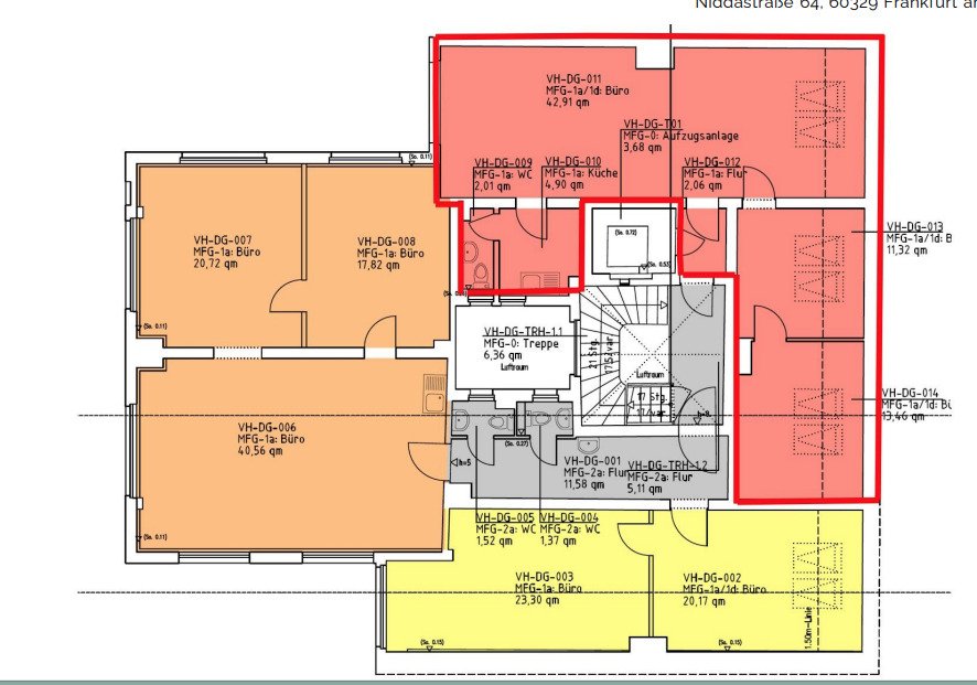 5.Obergeschoss ca. 65 m² 