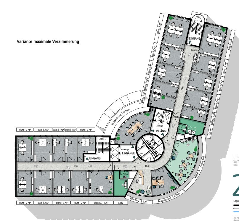 Planung 2.Obergeschoss Verzimmert