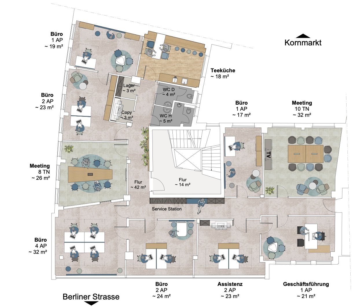 Musterplanung 4.Obergeschoss