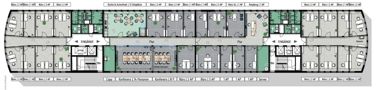 Planung 4.Obergeschoss verzimmert