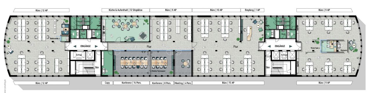 Planung 4.Obergeschoss Open Space